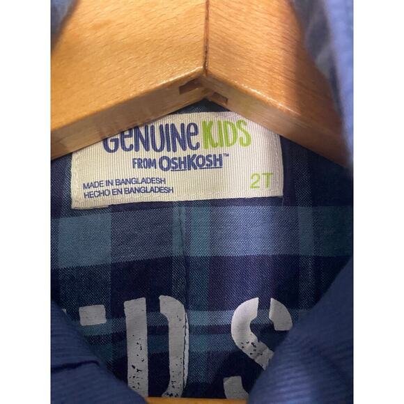 Oshkosh Boys Blue Winter Coat Canvas Size 2T Kids Jacket Chore Coat - Picture 2 of 12